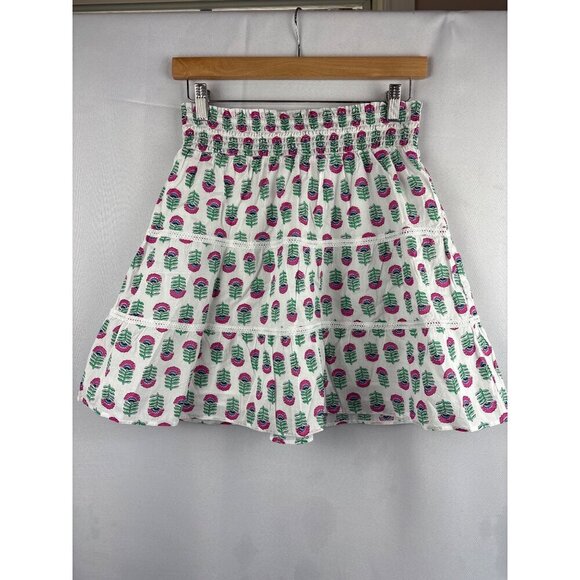J.Crew Womens Small Cotton Skirt With Floral Print & Smocked Waistband - Picture 1 of 4